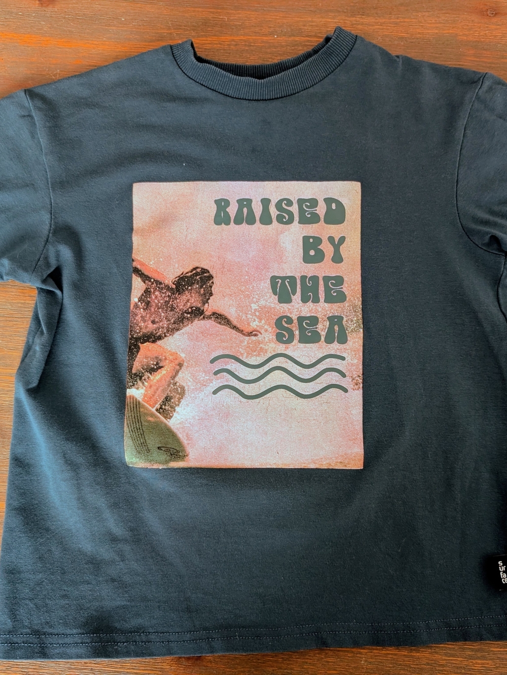 Kids Short Sleeve Graphic Tee -  "Raised By The Sea"